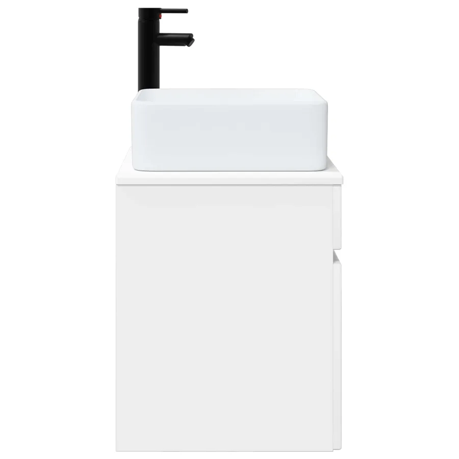 Meuble de lavabo mural Blanc 49 x 41 x 63 cm Bois d'ingénierie - 3