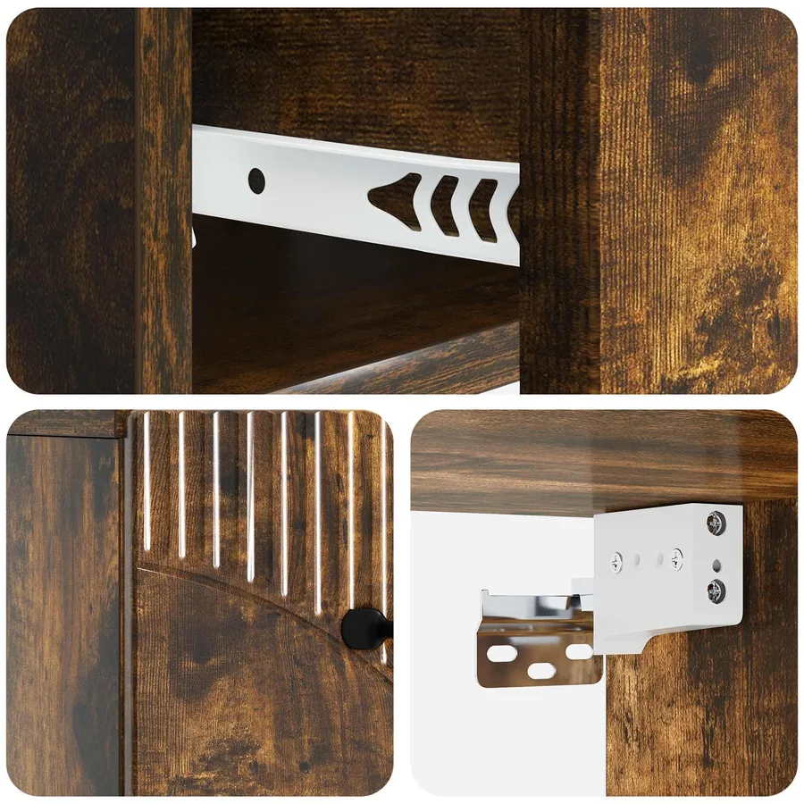 Cabinet de chevet mural 2 pcs Chêne fumé 34,5 x 33 x 20 cm - 10