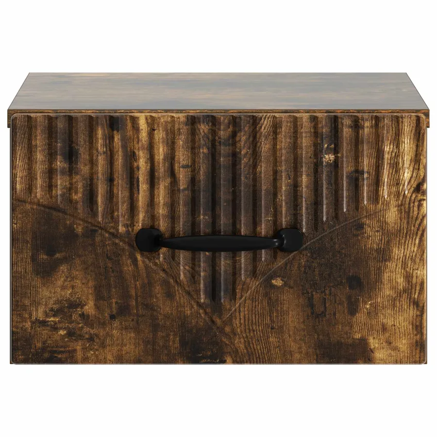 Cabinet de chevet mural 2 pcs Chêne fumé 34,5 x 33 x 20 cm - 7