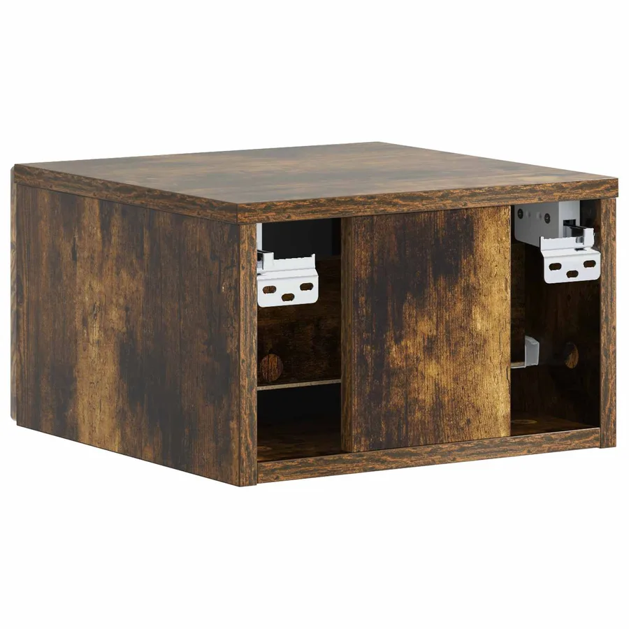 Cabinet de chevet mural 2 pcs Chêne fumé 34,5 x 33 x 20 cm - 9