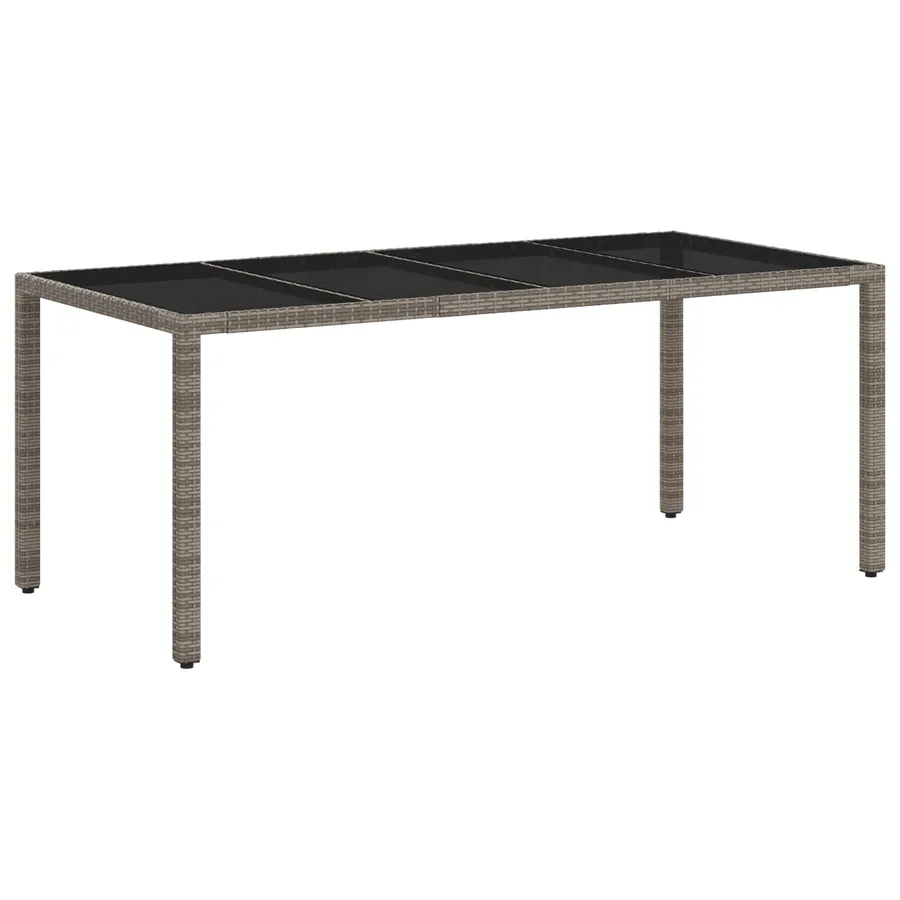 Ensemble de repas extérieur 7 pcs Gris clair et gris foncé - 5