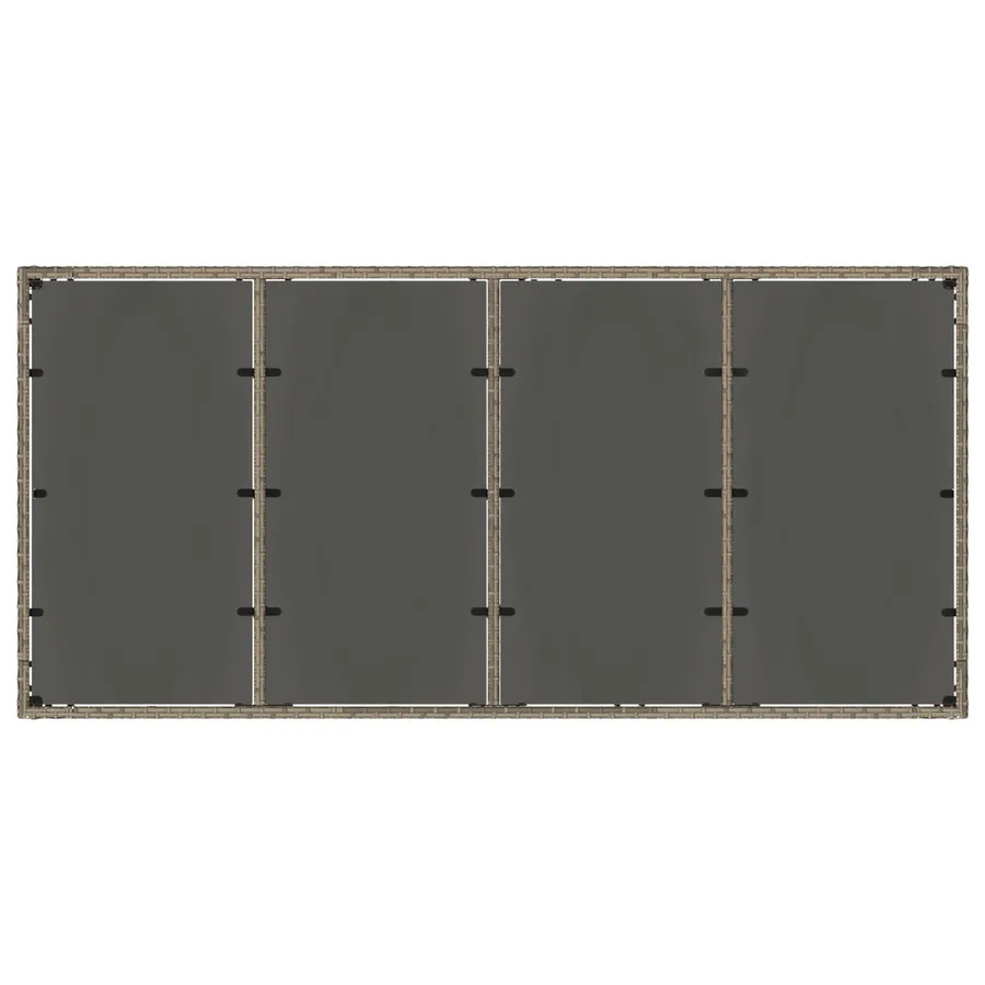 Ensemble de repas extérieur 7 pcs Gris clair et gris foncé - 6