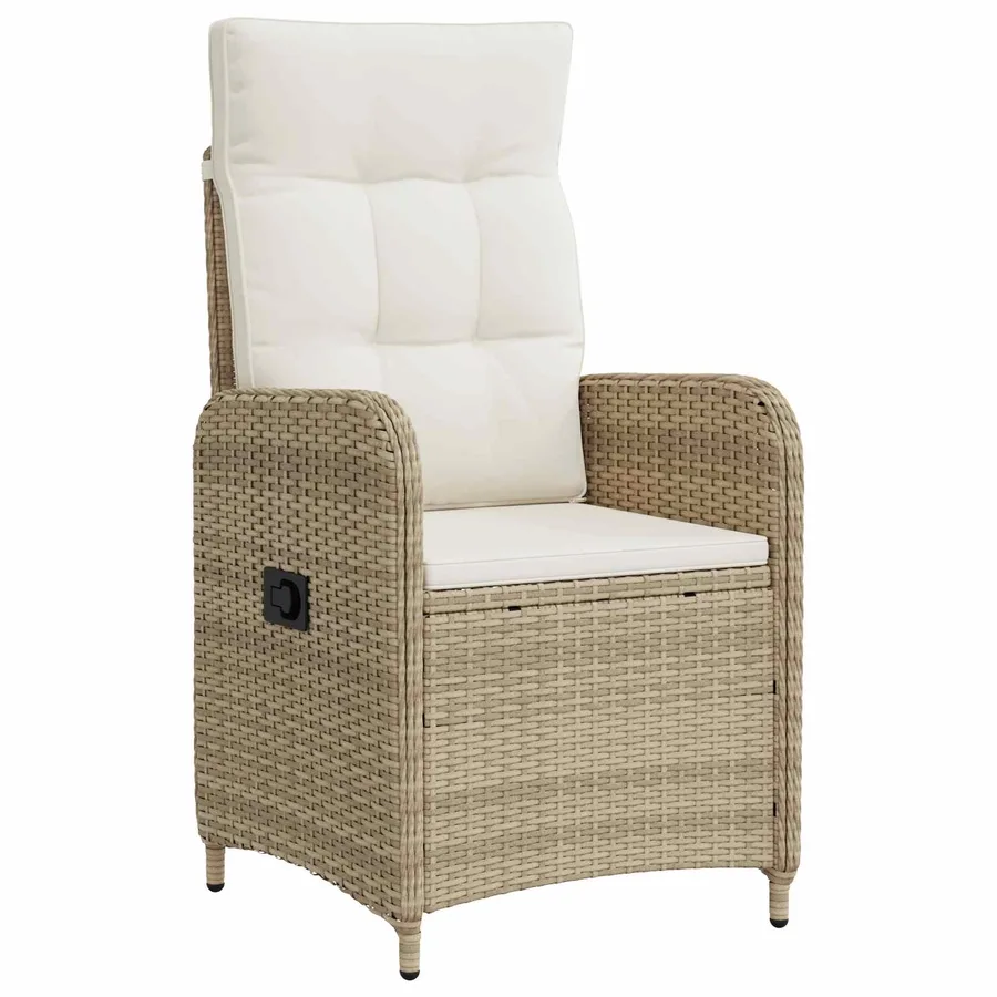 Ensemble de repas extérieur 9 pcs Beige et blanc crème - 4