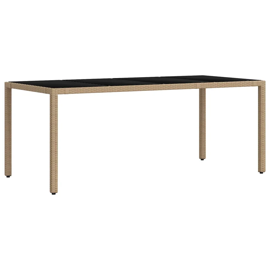 Ensemble de repas extérieur 9 pcs Beige et blanc crème - 5