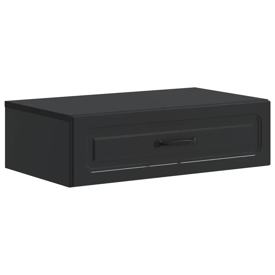 Table d'appoint murale Noir 59 x 34,5 x 17 cm Bois d'ingénierie - 2