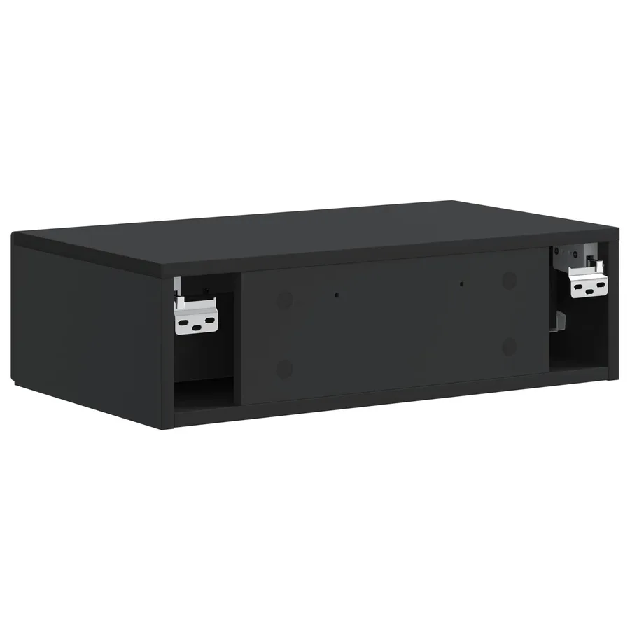 Table d'appoint murale Noir 59 x 34,5 x 17 cm Bois d'ingénierie - 7