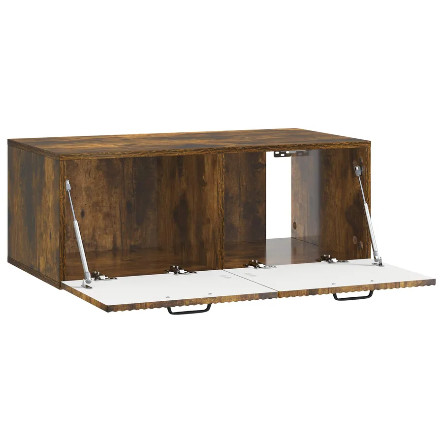 Meuble TV mural Chêne fumé 78,5 x 41 x 30 cm Bois d'ingénierie - 5