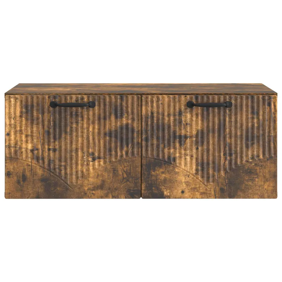 Meuble TV mural Chêne fumé 78,5 x 41 x 30 cm Bois d'ingénierie - 6