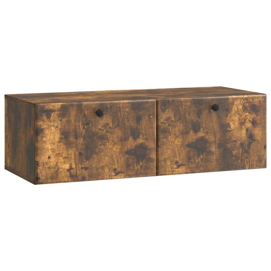Meuble TV mural 98 x 41 x 30 cm Chêne fumé Bois d'ingénierie - 2