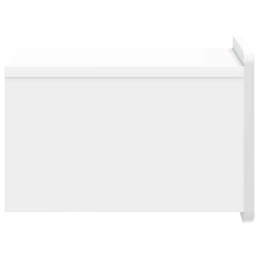 Cabinet de chevet mural Blanc brillant 33 x 34,5 x 24 cm - 6