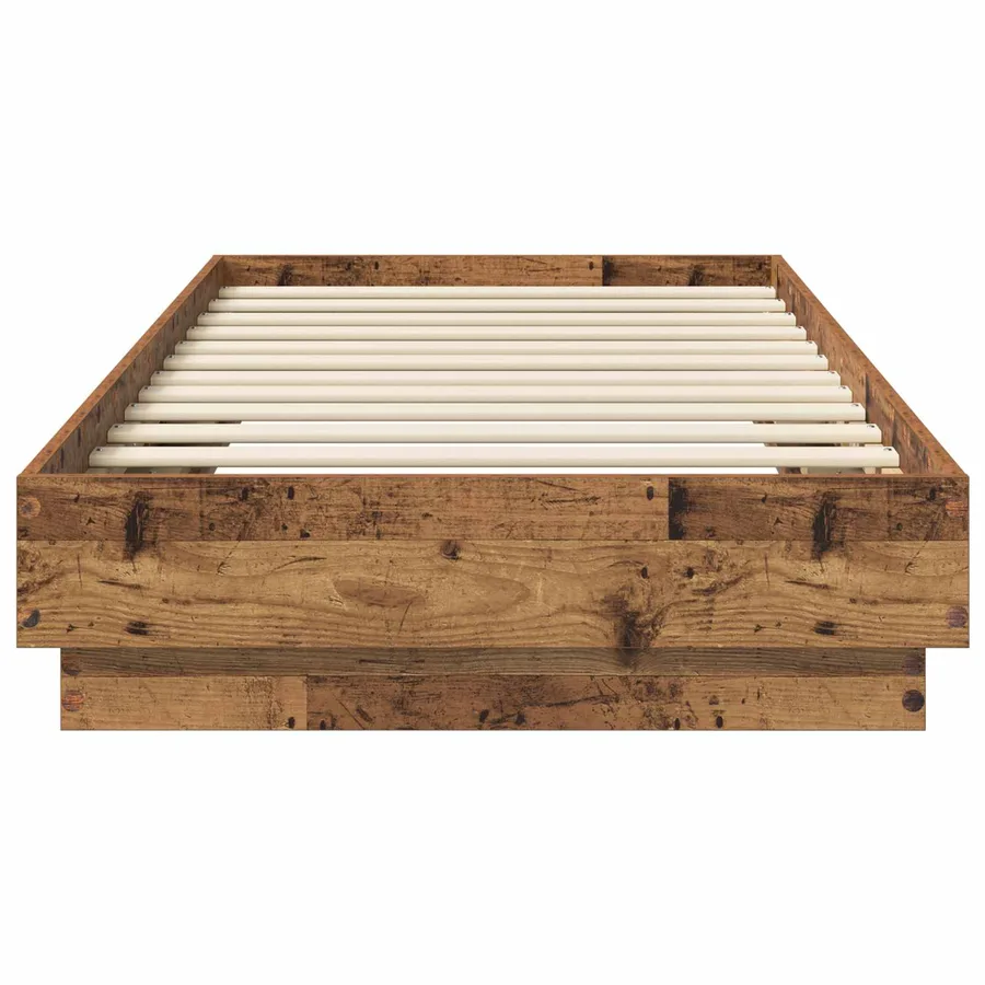 Cadre de lit au sol Bois ancien 80 x 200 cm Bois d'ingénierie - 3