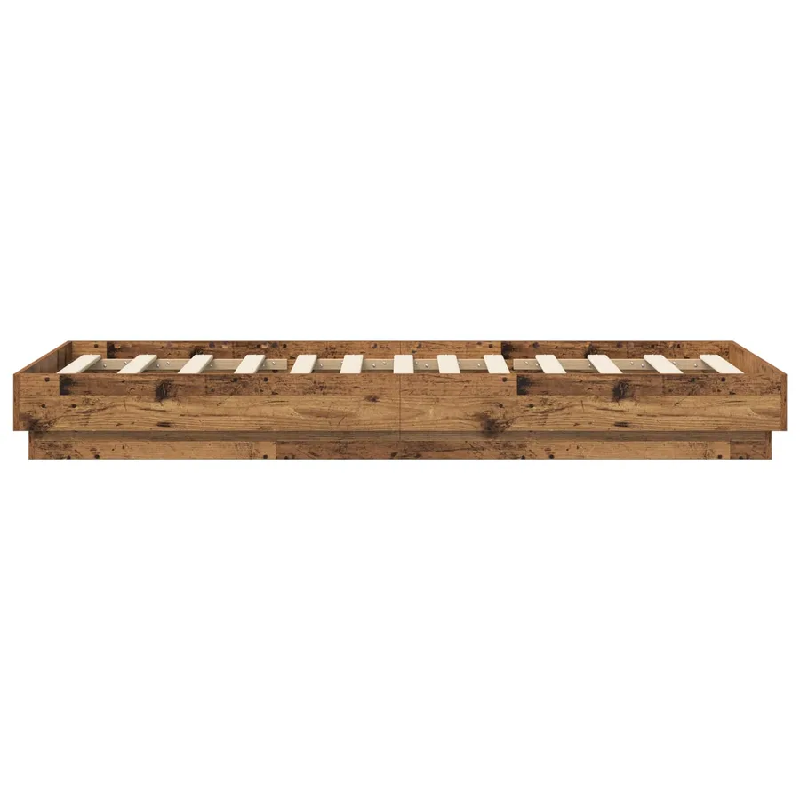 Cadre de lit au sol Bois ancien 80 x 200 cm Bois d'ingénierie - 4