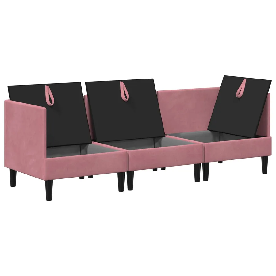 Ensemble de meubles pour le salon 3 pcs Rose Velours - 4