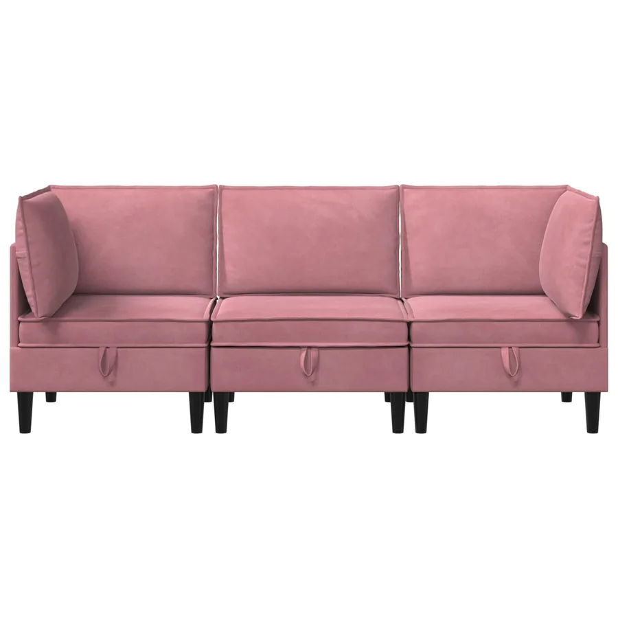 Ensemble de meubles pour le salon 3 pcs Rose Velours - 7