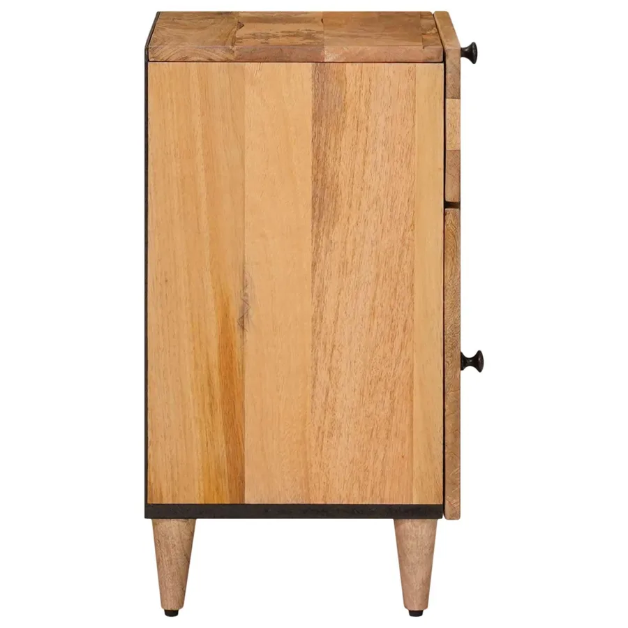Cabinet de chevet Naturel 50 x 33 x 60 cm Bois de mangue massif - 4