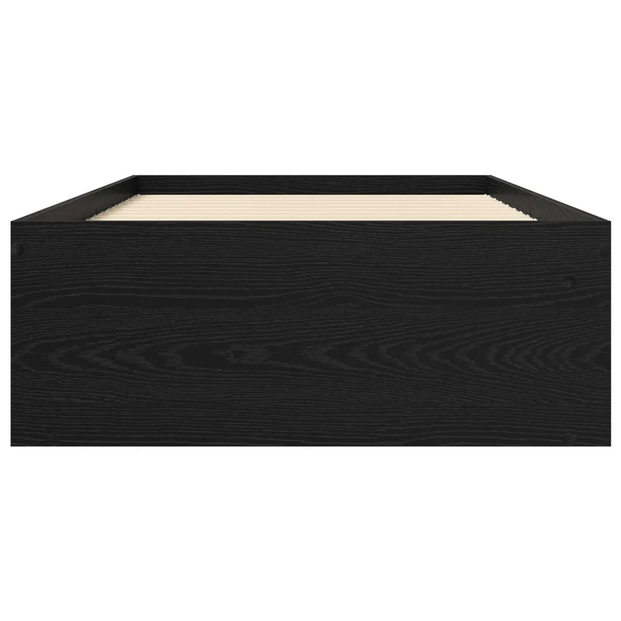 Cadre de lit avec rangement avec étagère Chêne noir 80 x 200 cm - 3