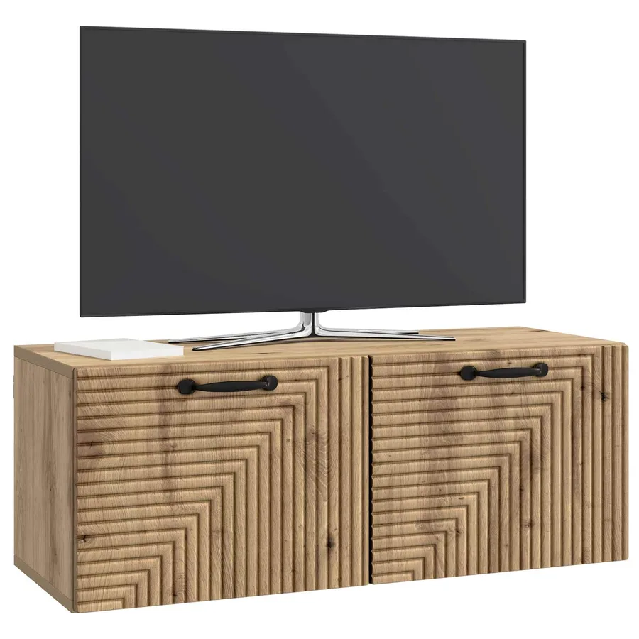 Meuble TV mural 78,5 x 31 x 30 cm Chêne artisanal - 3