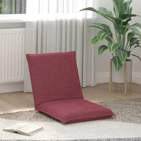 Fauteuil de sol ajustable Bordeaux Tissu