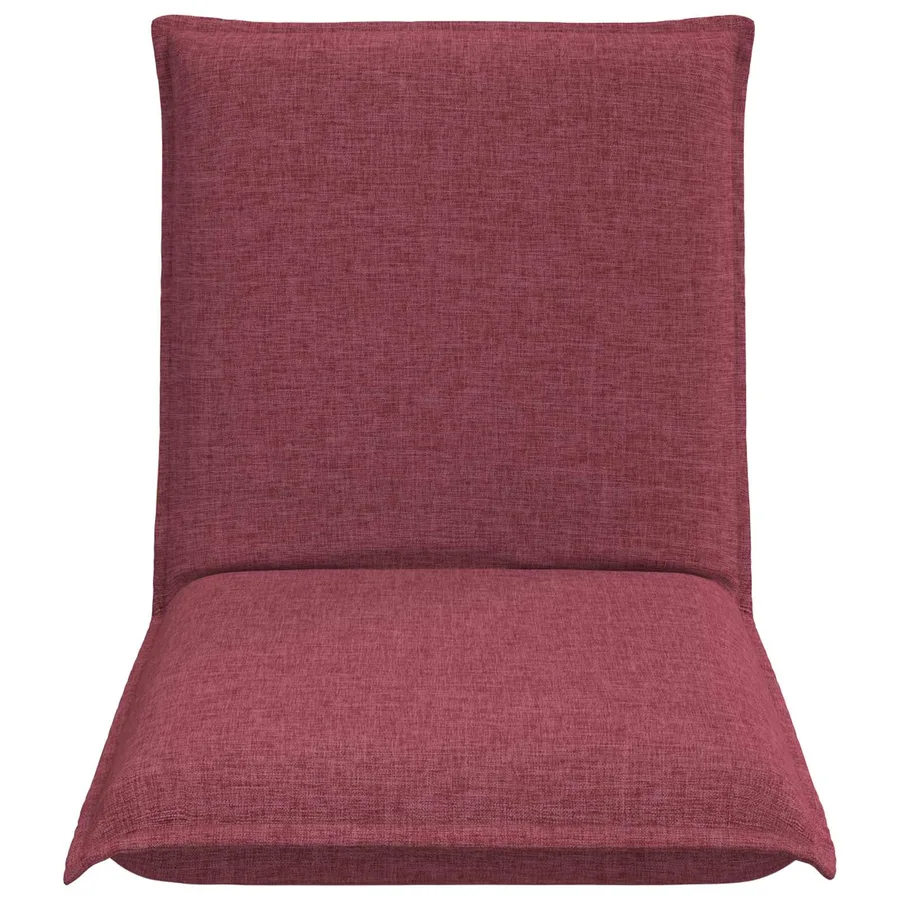 Fauteuil de sol ajustable Bordeaux Tissu - 4