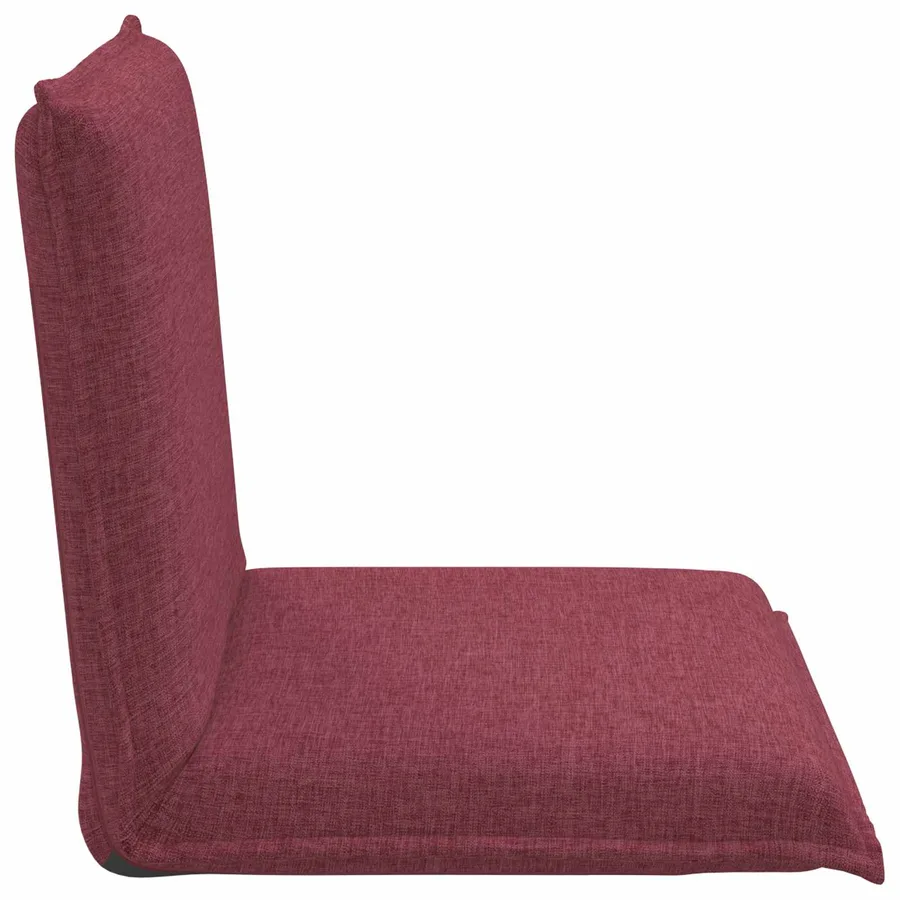 Fauteuil de sol ajustable Bordeaux Tissu - 5