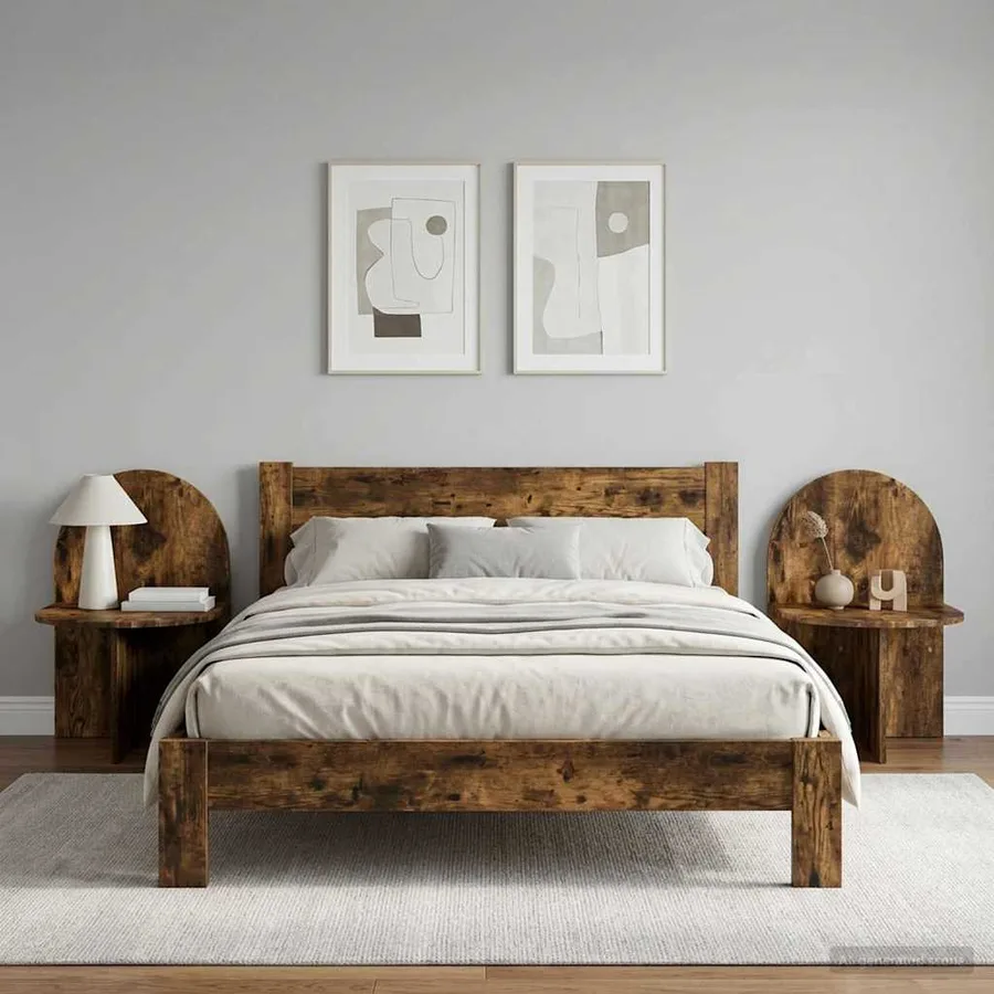 Table de chevet 2 pcs Chêne fumé 48 x 49 x 65 cm - 4