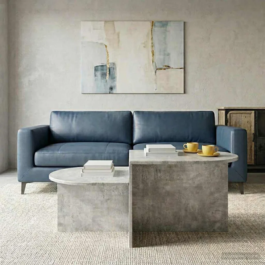 Table basse Gris béton 100 x 50 x 40 cm Bois d'ingénierie