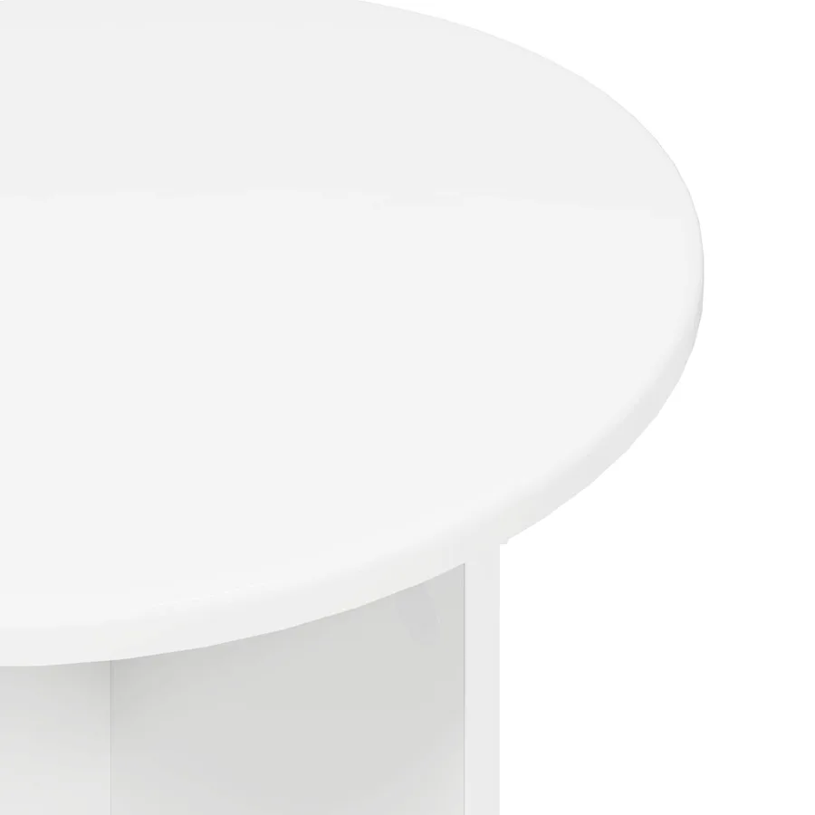 Ensemble de tables d'appoint 2 pcs Blanc Bois d'ingénierie - 6