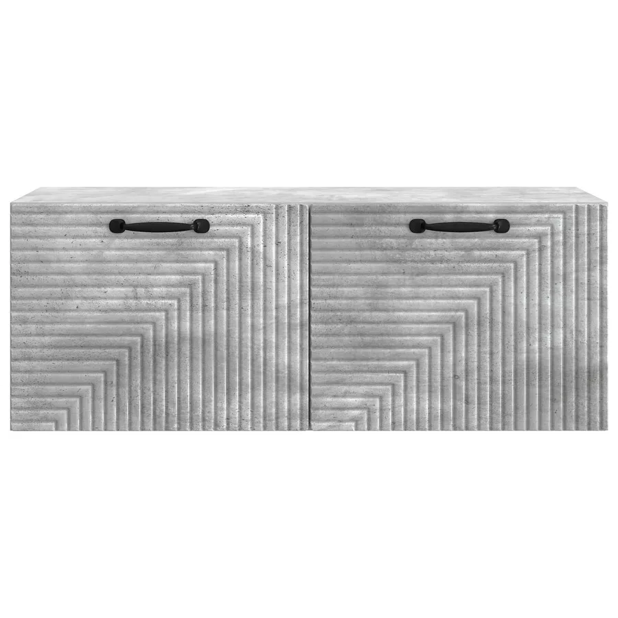 Meuble TV mural Gris béton 78,5 x 31 x 30 cm Bois d'ingénierie - 6