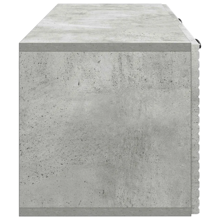 Meuble TV mural Gris béton 78,5 x 31 x 30 cm Bois d'ingénierie - 7