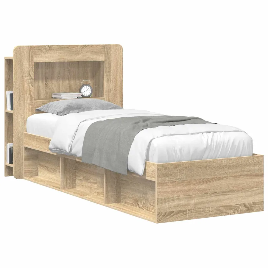 Cabinet de Tête de Lit avec stockage Bois d’ingénierie - 3