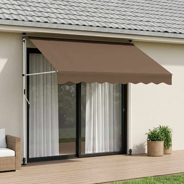Auvent rétractable manuel Taupe 300 cm