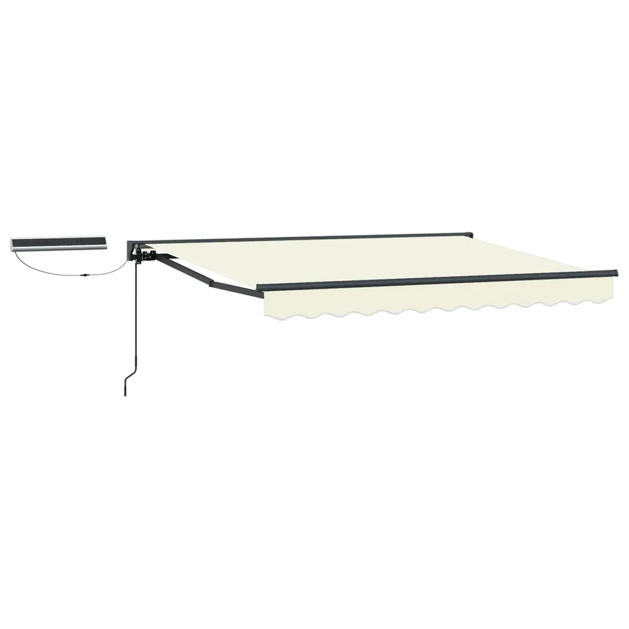 Auvent rétractable électrique Crème et Anthracite 3,5 x 2,5 m - 2