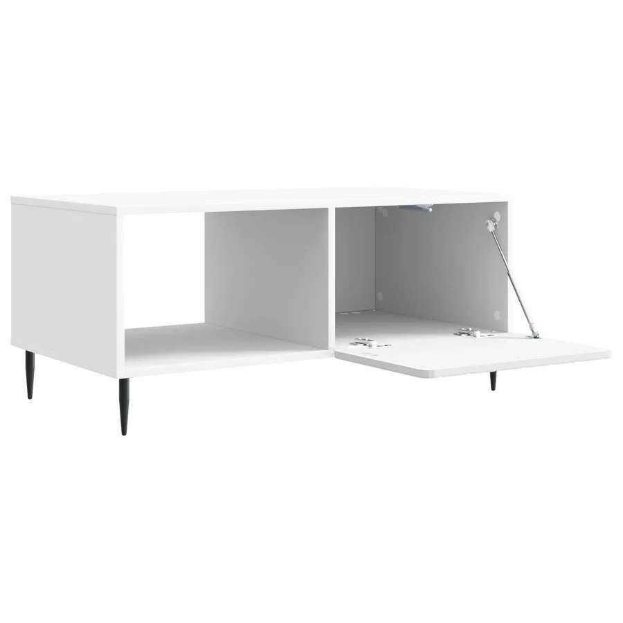Table basse Blanc 90 x 50 x 40 cm Bois d'ingénierie - 5