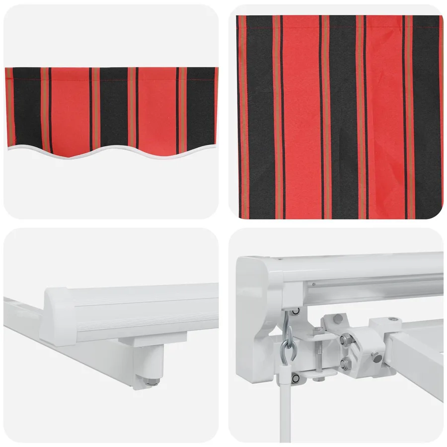 Cadre de store manuel avec LEDs 3,5 x 2,5 m - 9