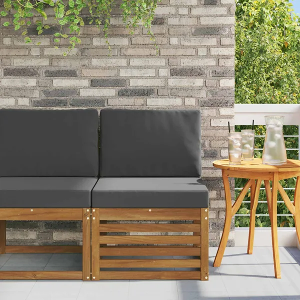 Sofa de milieu extérieur Bois d'Acacia Massif Naturel