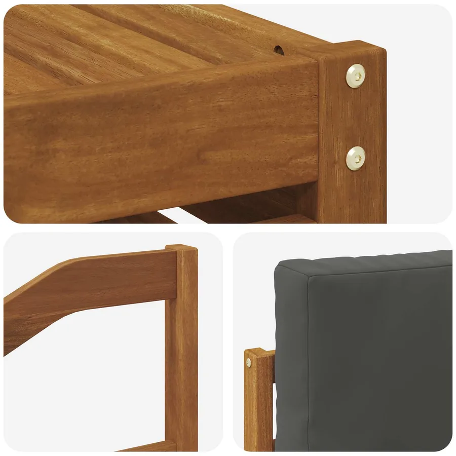 Ensembles de canapés avec coussin 6 pcs Naturel et Anthracite - 6