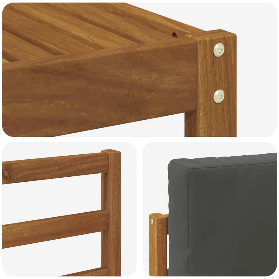Ensembles de canapés avec coussin 10 pcs Naturel et Anthracite - 7