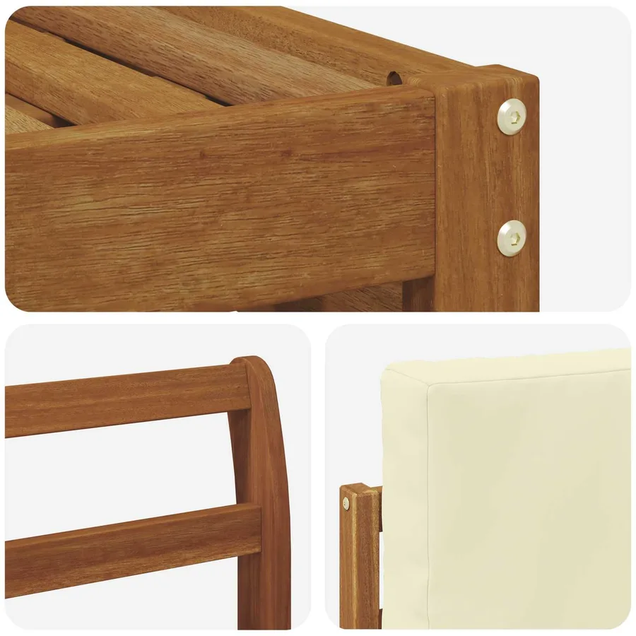 Ensemble de canapés d'extérieur 8 pcs Naturel et Crème - 6