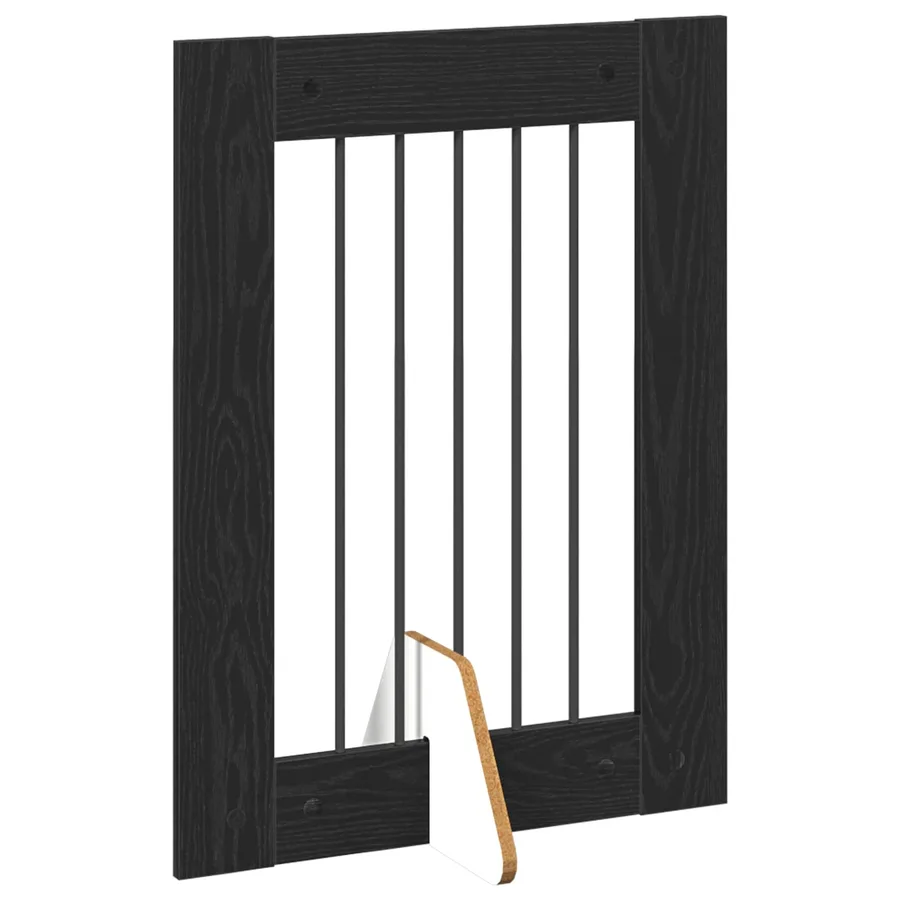 Porte de chien pliable avec supports 4 pcs Chêne noir 241 cm - 3