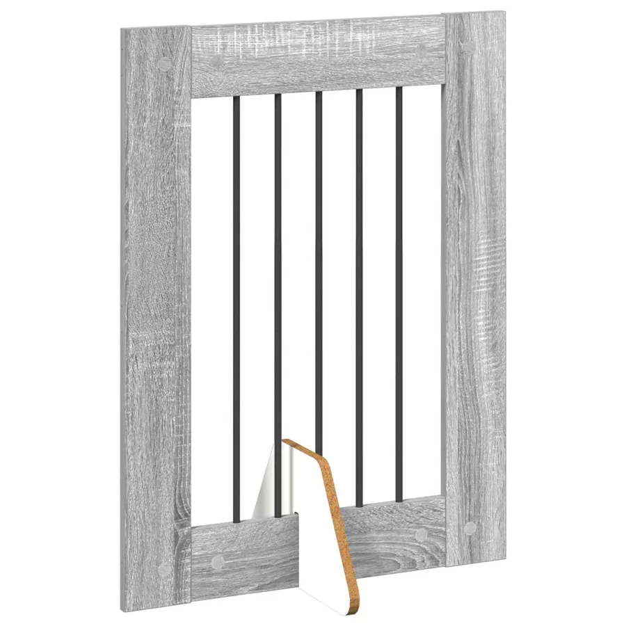 Porte de chien pliable avec supports 6 pcs Sonoma gris 362 cm - 3