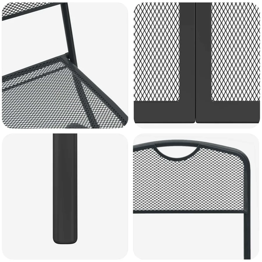 Ensemble de meubles d'extérieur 5 pcs Anthracite Fer et Acier - 7