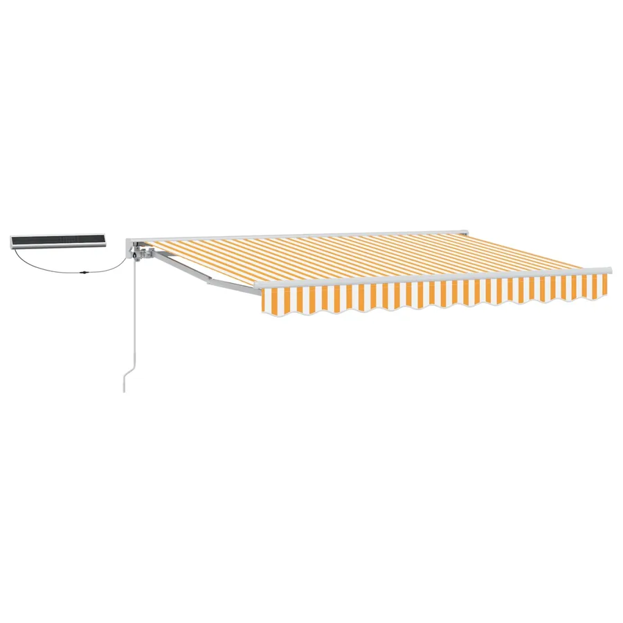 Auvent rétractable électrique Jaune et blanc 2,5 x 2 m - 2
