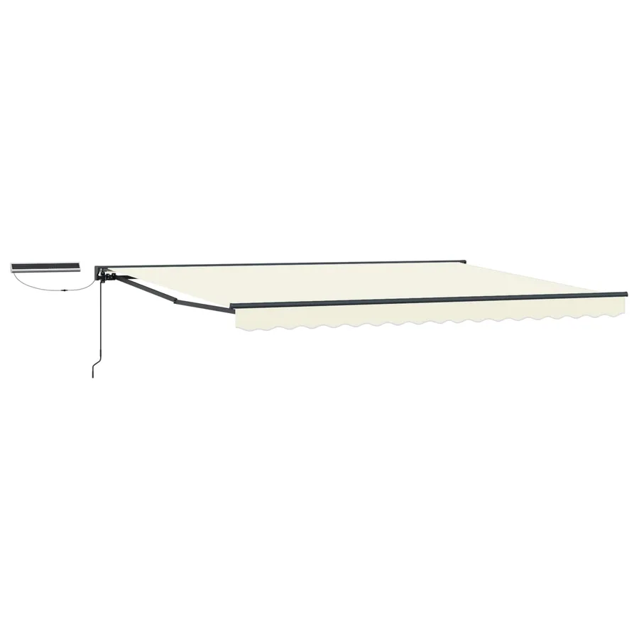 Auvent rétractable électrique Crème et Anthracite 4 × 3,5 m - 2