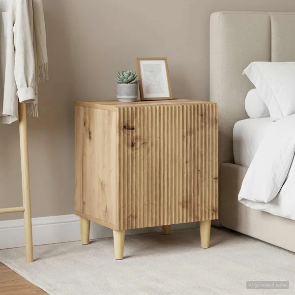 Cabinet de chevet 2 pc Chêne artisanal 43 x 34,5 x 50 cm