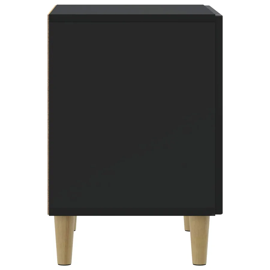 Cabinet de chevet Noir 43 x 34,5 x 50 cm Bois d'ingénierie - 6