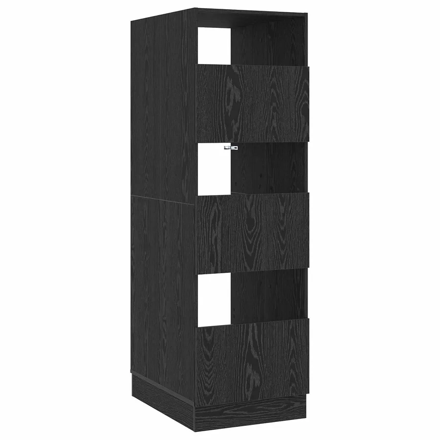 Armoire à Laver Chêne noir 50 x 68 x 162 cm Bois d'ingénierie - 2