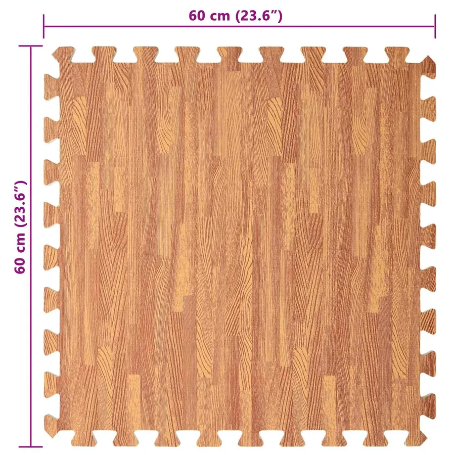 Tapis de sol de piscine 6 pcs bois 4,32 ㎡ Mousse EVA - 9