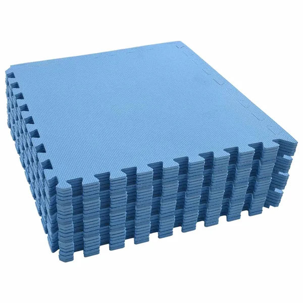 Tapis de sol de piscine 24 pcs Bleu 8,64 ㎡ Mousse EVA