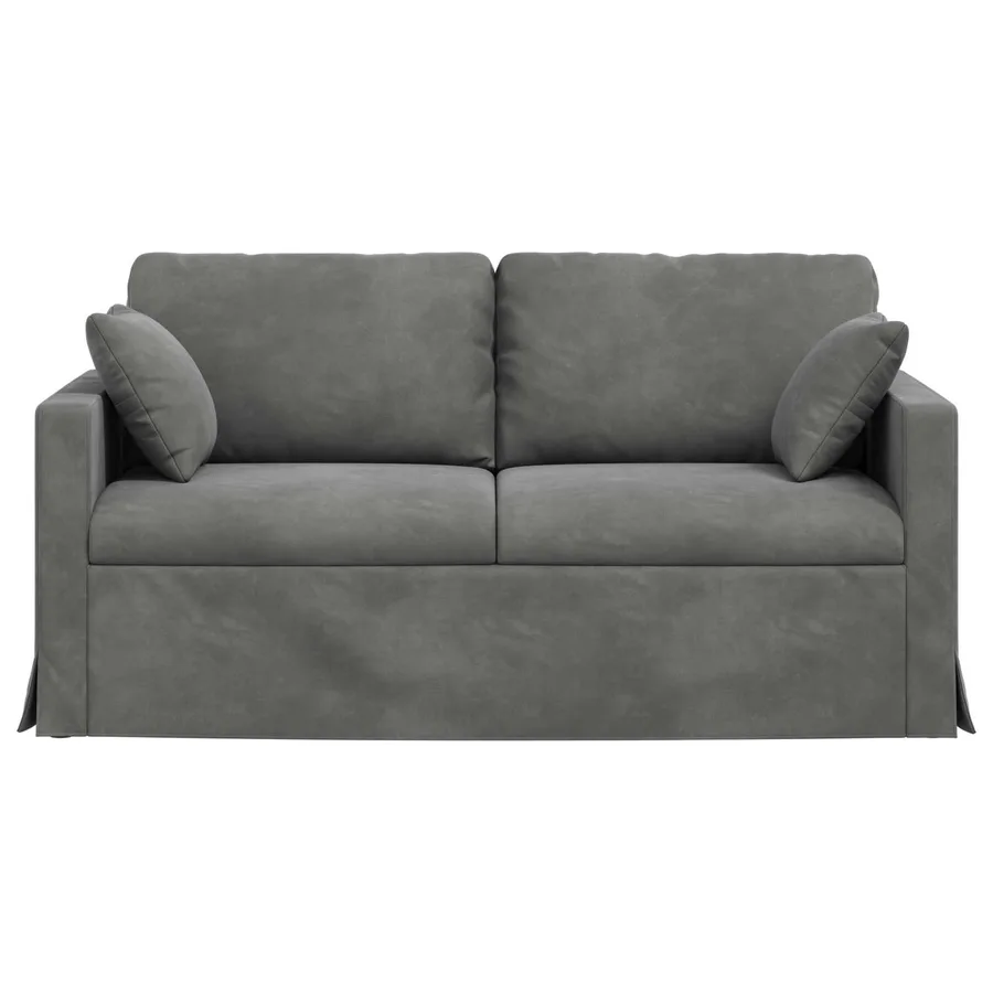 Canapé Gris foncé 158 x 78 x 80 cm Velours - 4