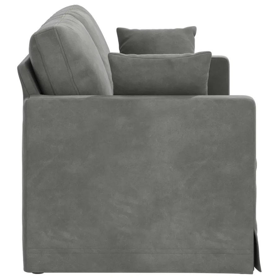 Canapé Gris foncé 158 x 78 x 80 cm Velours - 5